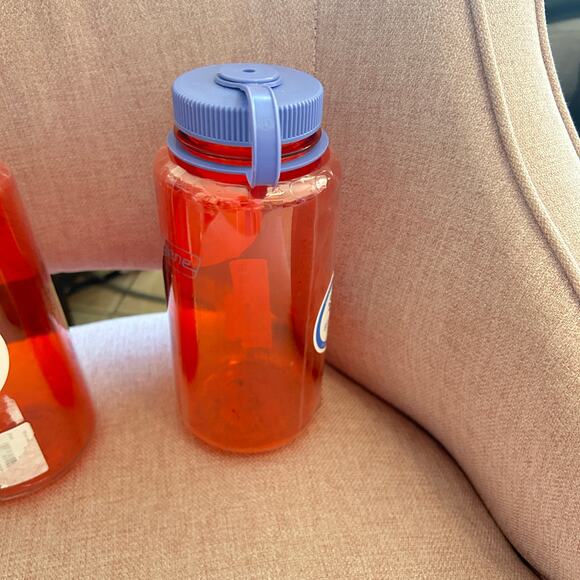Lot of 2 Nalgene Water Bottles BPA/BPS Free 32 oz Orange Purple New in Wrapper - Picture 5 of 7